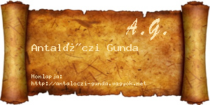Antalóczi Gunda névjegykártya